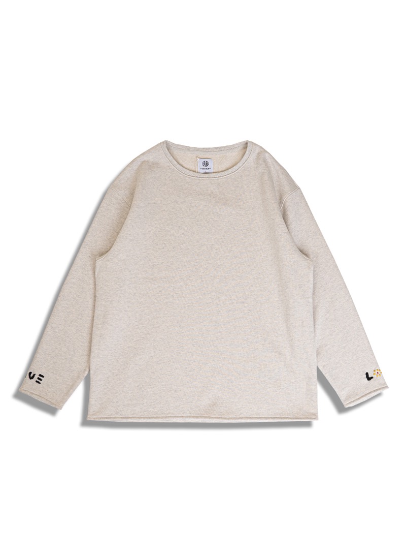 LOVE Embroidery Boatneck L/S